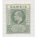 GAMBIA 1902 KE7 KEY PLATE HALF PENNY WMK CA MIN...