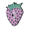 Gothic Strawberry Pin Badge Enamel 2.3 cm x 3.0...