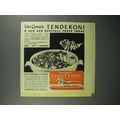 1943 Van Camp's Tenderoni Ad - Baked Tenderoni & Cheese