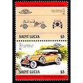 St. Lucia 1984 - Cars - 2 x $3.00 Se-tenant MNH...