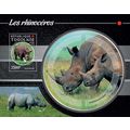 TOGO 2015 SHEET MNH RHINOCEROSES RHINOS WILDLIF...