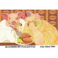Pigs Eating Beef Burgers Comic Advertising Limi...