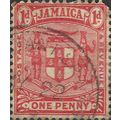 JAMAICA, Country Rifle Crest, red 1906, 1p