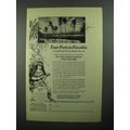 1922 Hawaii Tourist Bureau Ad - Four Ports to P...