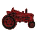Red and Black Farm Tractor Fridge Magnet