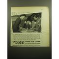 1957 JAL Japan Air Lines Ad - Step aboard and you're in Japan