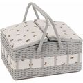 HobbyGift Sewing Box - Wicker Basket - Bee - Cr...