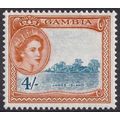 Gambia QEII 1953-59 4s Grey-Blue Indian Red Jam...