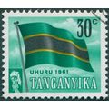 Tanganyika 1961 30c black, emerald & yellow SG1...