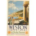 RAIL ADVERTISING GWR WESTON SUPER MARE CARD NO BRP 26