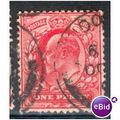 GB stamps 1902-10 KEV11 - 1d SG219 London 55