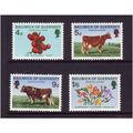 GUERNSEY 1970 HORTICULTURE SG 36 /39 SET 4 VALS...