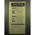 1940 Libby's Fruit Cocktail, Bartlett Pears Ad