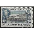 Falkland Islands 1949 SG157 9d Black & Grey-Blu...