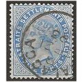 Straits Settlements 1883 SG65 5c Blue Wmk Crown...