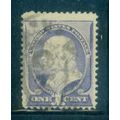 Used 212 1c Benjamin Franklin Barely Clears M01398