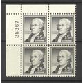 1053 $5 Alexander Hamilton Extra Fine MNH Plt/4...