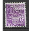 SWITZERLAND 1934 LANDSCAPES 10c MAUVE CHILLON C...