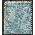 India 1926 3a Blue SG209 FU