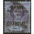 1900 O44 2 1/2d Purple/Blu Army Official Good U...