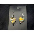 Turquoise orange black love heart crystal glass...