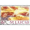 ST LUCIA, The sulphur springs, orange 1970, 6c