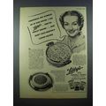 1940 Libby's Corn, Spinach, Peas Ad - Gobbled Up