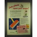 1950 Johnson's Glo-coat Wax Ad - Spare Your Knees