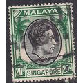 Singapore 1948 - 58 KGV1 20ct Green & Black use...