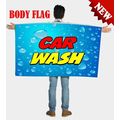 Body / cape flag for CAR WASH promotion. Arm Sl...