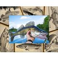 Walleye Fish Laser Engraved Wood Picture Frame ...