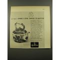 1954 Halls Spode Pink Tower Teakettle Advertisement - at last!