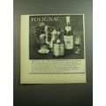 1960 Polignac Cognac Ad - Polignac Cognac of the Cognoscenti