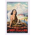 Travel Poster Art Postcard Visit New Zealand Wo...