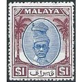 Perak 1950 SG146 $1 Blue & Purple Mounted Mint ...