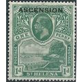 Ascension Island 1922 SG2 1d Green Mounted Mint...