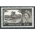 1963 SG595k 2/6d Black Brown Castle CSP Mounted...