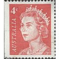 AUSTRALIA, Queen Elizabeth II, red 1966, 4c