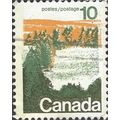 CANADA, Forest, Central Canada, green & orange ...