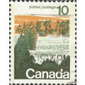 CANADA, Forest, Central Canada, green & orange ...