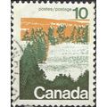 CANADA, Forest, Central Canada, green & orange ...