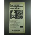 1986 Southern States Uniroyal Royal MH-30 Ad - Tobacco Yield