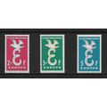 LUXEMBOURG 1958 EUROPA SG 640 / 642 SET 3 VALS ...