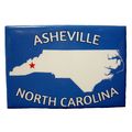 Asheville North Carolina Blue Fridge Magnet