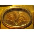 1860's SOLID 14K GOLD MOURNING HAIR WREATH LOCK...