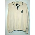 Isle of Cotton Men's Cream Knit 100% Cotton V N...