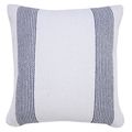 20" X 20" Pale Blue And White 100% Cotton Geome...