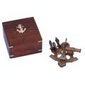 Scout's Antique Brass Sextant with Rosewood Box...