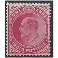 India 1902 SG123 1a Carmine Mounted Mint...