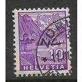 SWITZERLAND 1934 LANDSCAPES 10c MAUVE CHILLON C...